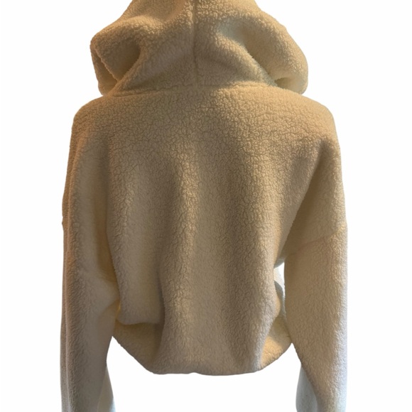 Gilly Hicks Ivory Sherpa Pullover Jacket Teddy slightly cropped - Picture 4 of 5